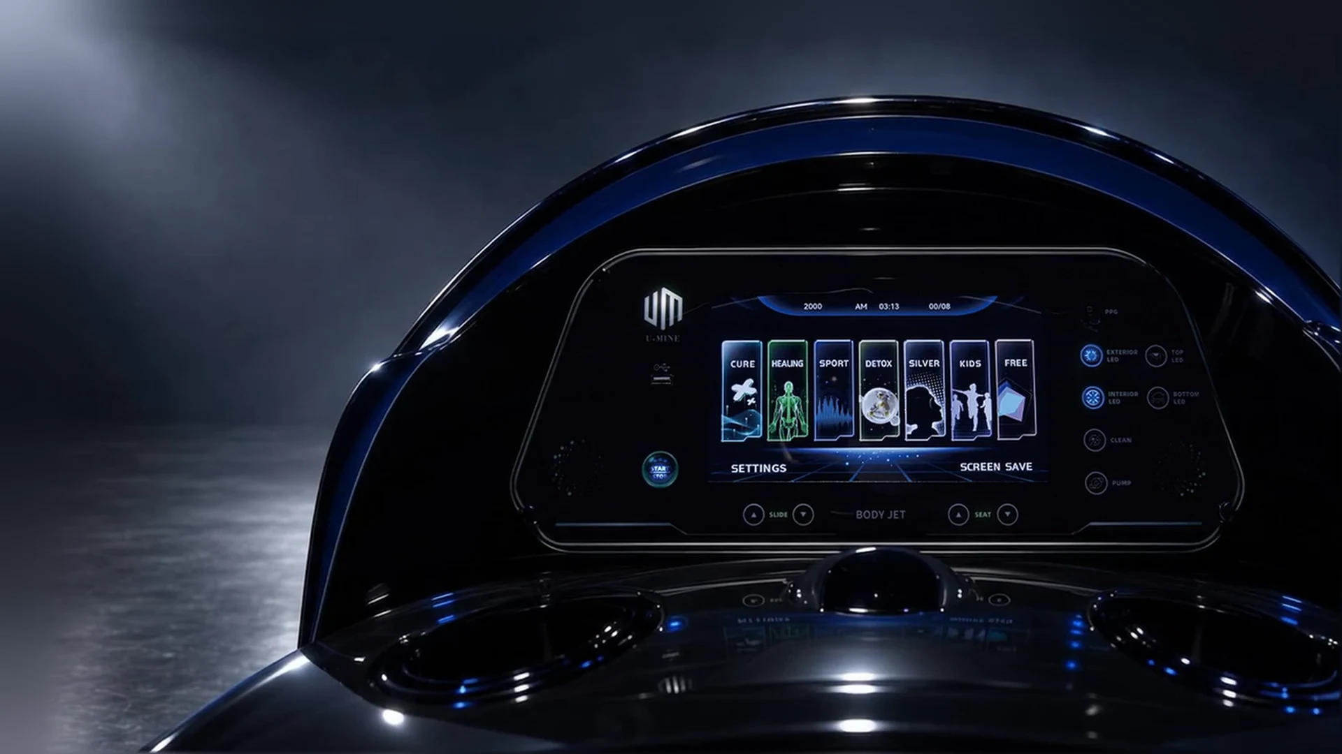 An edited camera approach returns to the original integrated control panel after the session.