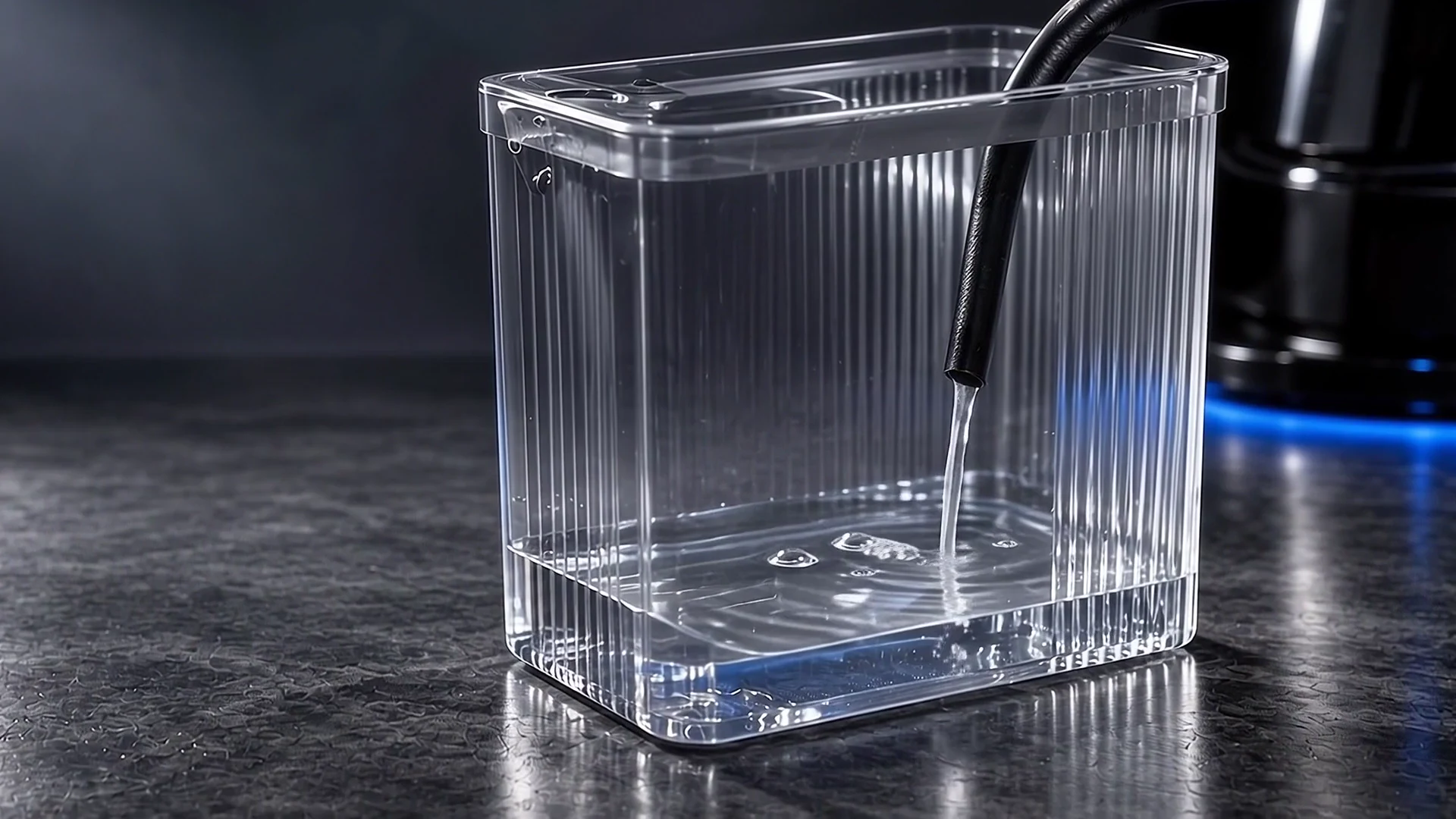 An illustrative drainage detail follows the interior care view, without demonstrating an automatic complete washing, drying or sterilization process.