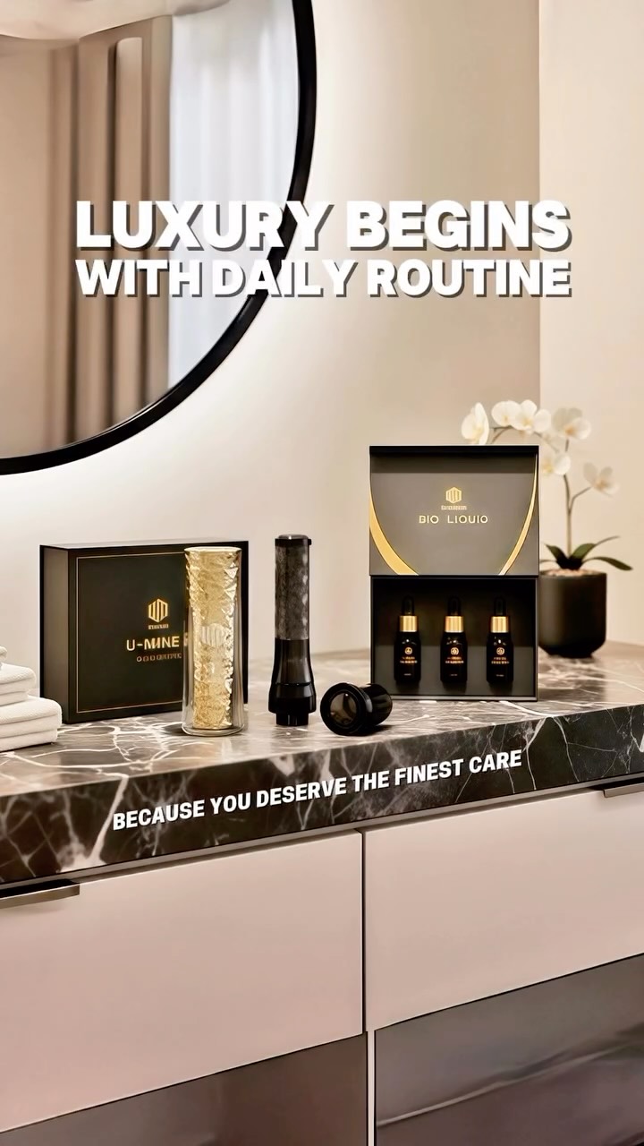 Luxury Begins With Daily Routine
Bio Liquid × K Device — The Perfect Synergy.
Because you deserve the finest care. 💎

Experience the harmony of science and beauty with U-MINE.
Refine your skin, elevate your mood, and rediscover true confidence — all from your daily ritual.

#UMINE #UMINEK #BioLiquid #LuxurySkincare #WellnessTech