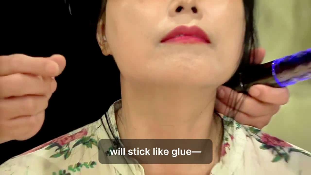 U-MINE K device neck wrinkle and double chin care treatment with microcurrent technology