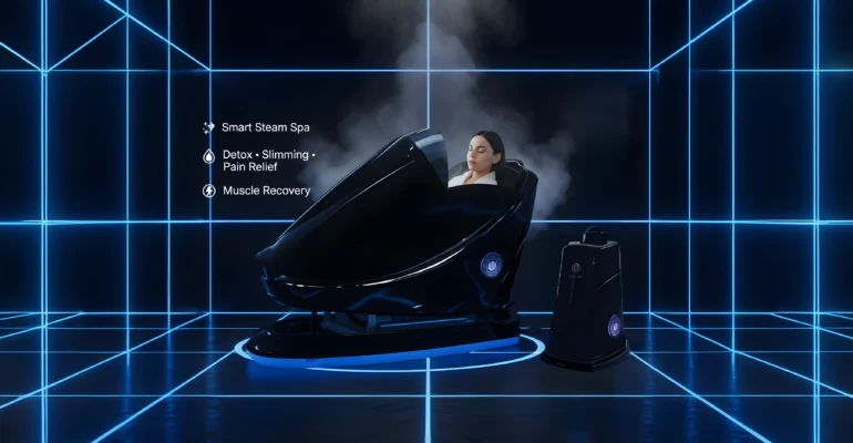 2025 New BodyJet Open Head Smart Steam Spa for detox, slimming, pain relief, and muscle recovery